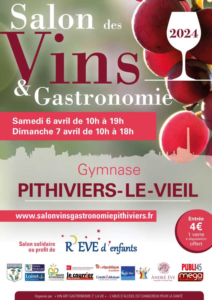 Affiche salon des vins 2024 Pithiviers-le-Vieil